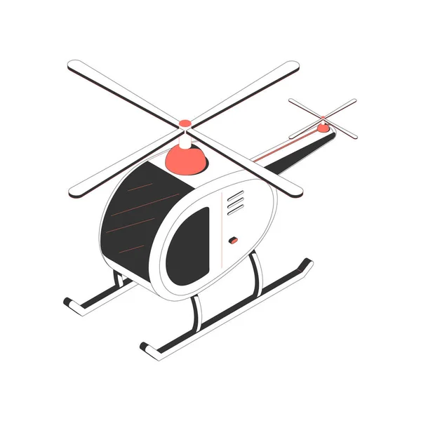 Composición del helicóptero de turismo aéreo — Vector de stock
