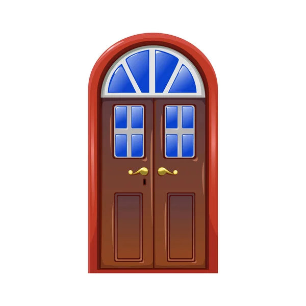 Komposition klassischer Cartoon-Türen — Stockvektor