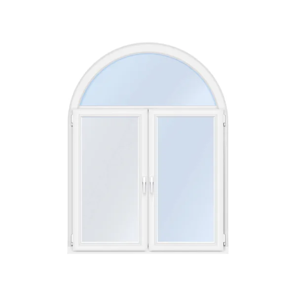 Composición realista de la ventana del arco — Vector de stock