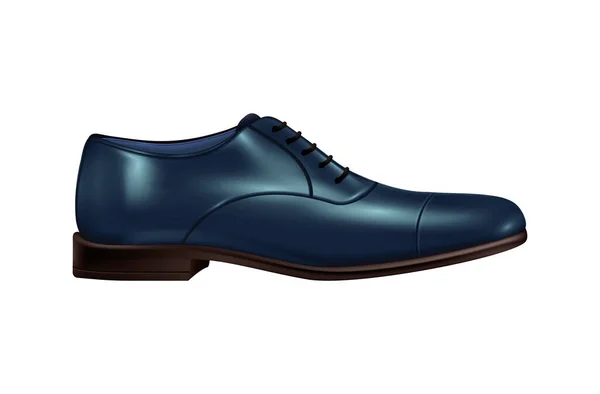 Composizione realistica scarpa blu — Vettoriale Stock