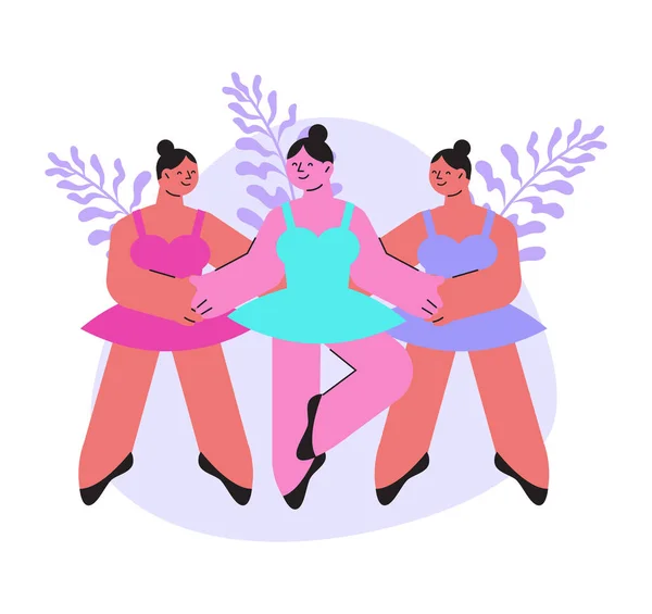 Balett Dans Kvinnor Sammansättning — Stock vektor