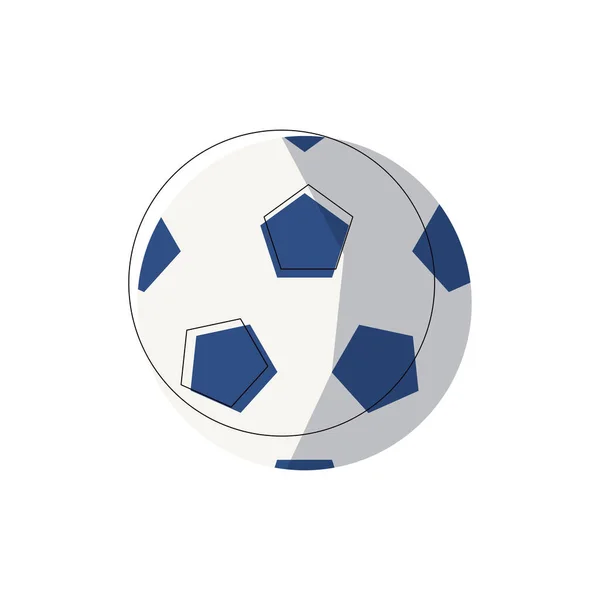 Composizione del pallone da calcio piatto — Vettoriale Stock