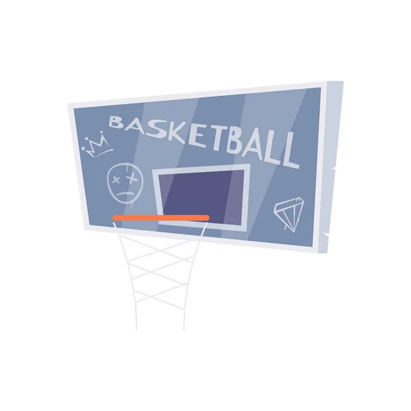 Basketball Street Basket Composition — Stock Vector