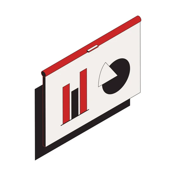 Verkiezingsstatistieken Diagram Samenstelling — Stockvector