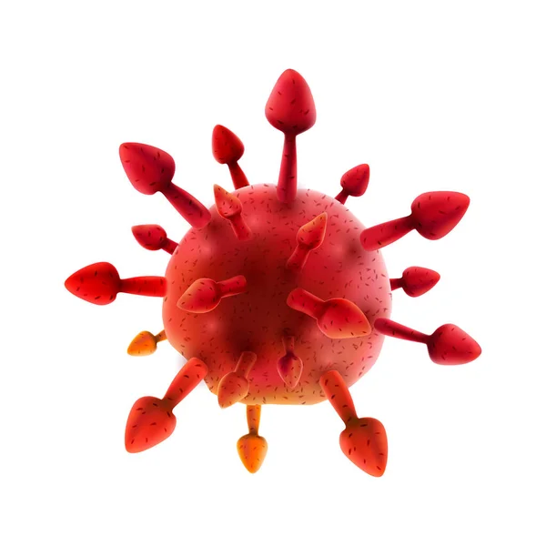 Composición realista del virus rojo — Archivo Imágenes Vectoriales