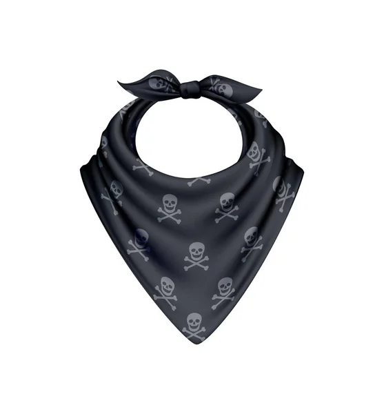 Pirate Skull Bandana Zusammensetzung — Stockvektor