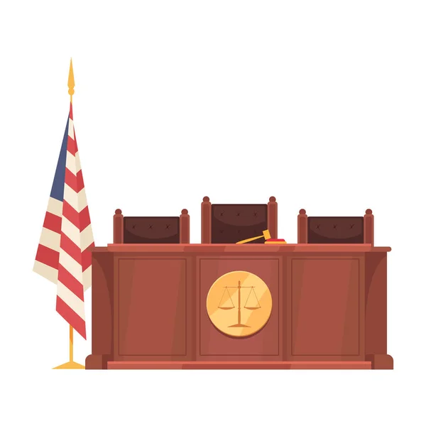 Juiz Podium Lei Composição —  Vetores de Stock