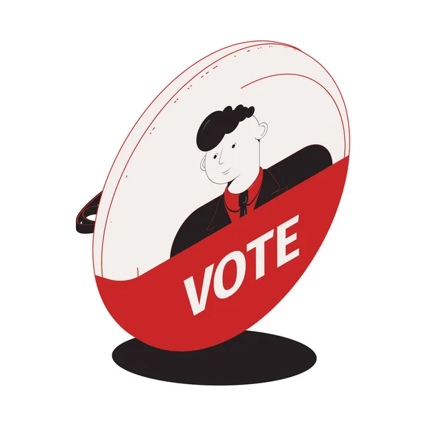 Vote pour la composition du candidat — Image vectorielle