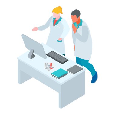 Laboratuvar Bilimcileri Isometric Bileşimi