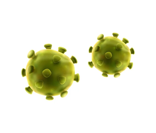 Κίτρινοι ιοί Ρεαλιστική σύνθεση — Διανυσματικό Αρχείο