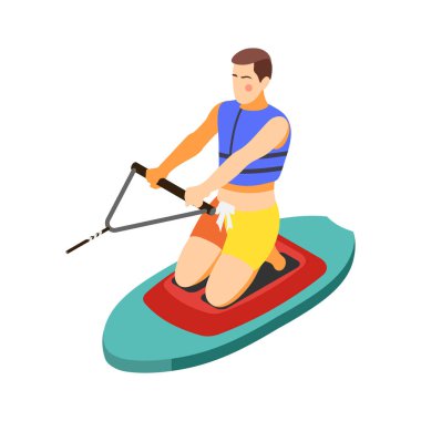 Yaz Wakeboardcusu İzomeretik Kompozisyon