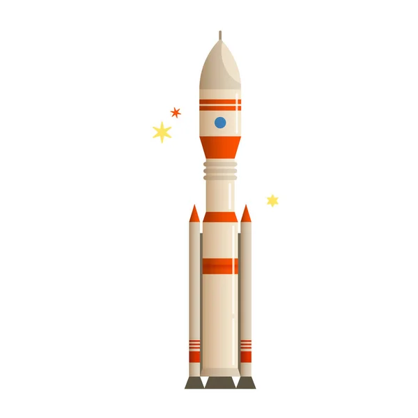 Space Rocket Isolated Composition — Stock Vector