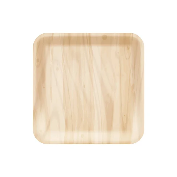 Composizione vassoio in legno Eco — Vettoriale Stock