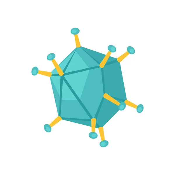 Composition isométrique du virus polygonal — Image vectorielle