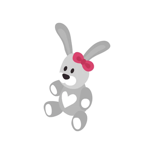 Bunny Toy Composition isométrique — Image vectorielle