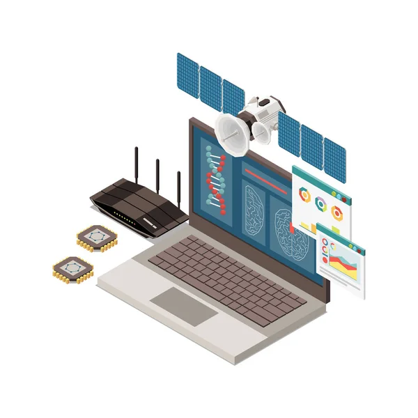 Hi Tech Education Composición — Archivo Imágenes Vectoriales