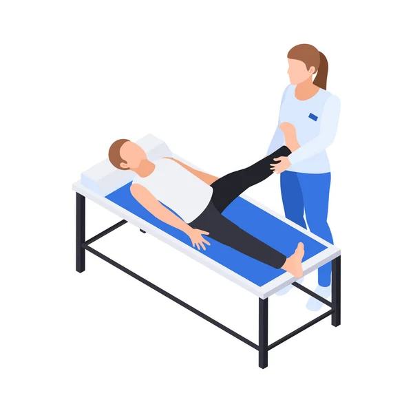 Leg Massage Rehabilitation Composition — Stock Vector
