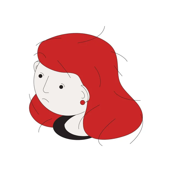 髪の毛の女の構成 — ストックベクタ