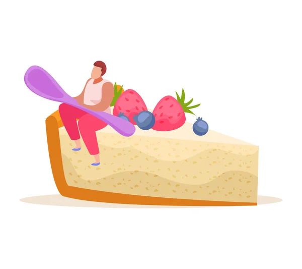 Cheesecake Kompozisyonu — Stok Vektör