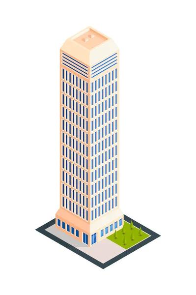 古典风格的摩天大楼构图 — 图库矢量图片