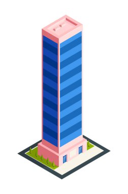 Gökdelen Isometric Şehir Kompozisyonu