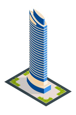 İnce Gökdelen Isometric Bileşimi