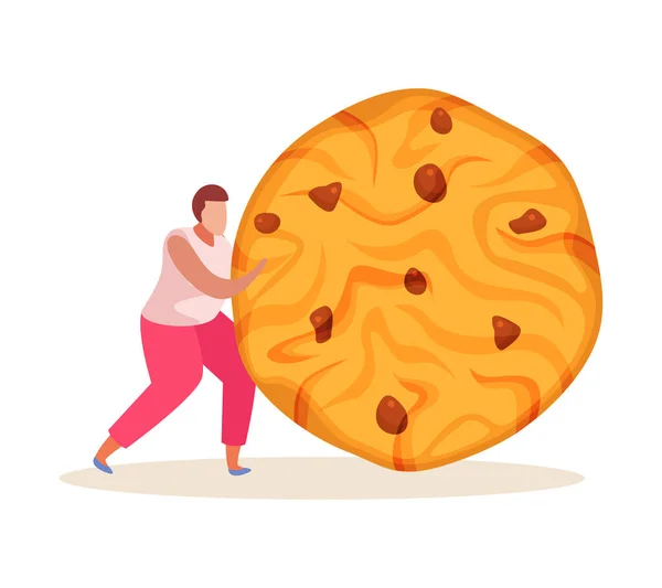 Choco Cookie Man összetétel — Stock Vector