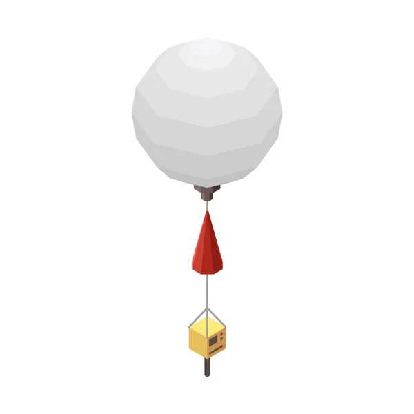 Kompozycja izometryczna balonu meteorologicznego — Wektor stockowy