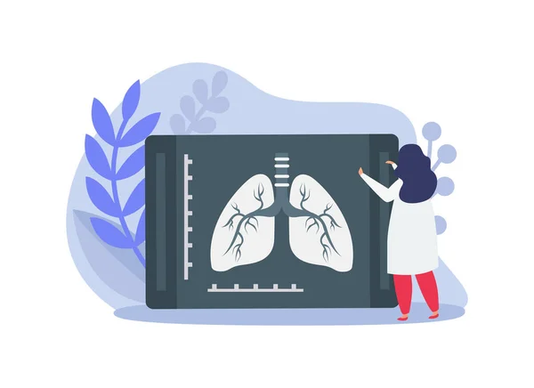 Panorámica de la composición de los pulmones — Vector de stock