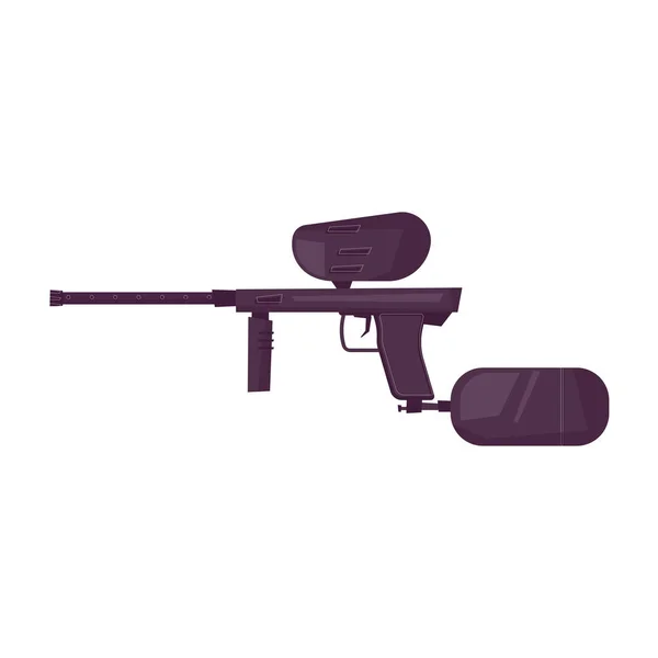 Paintball Gun Composição plana — Vetor de Stock
