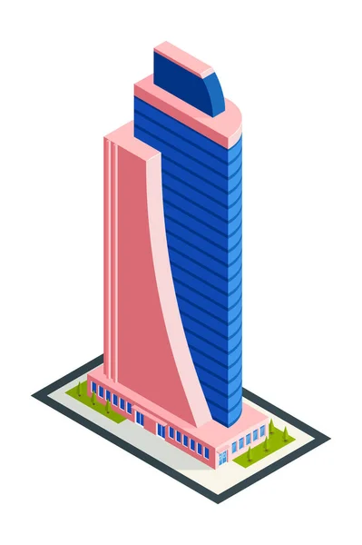 Modern futuristisk skyskrapa sammansättning — Stock vektor