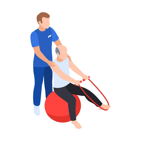 Rope Leg Massage Zusammensetzung — Stockvektor