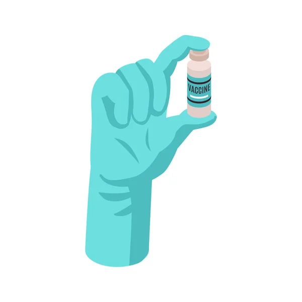 Main avec composition vaccinale — Image vectorielle