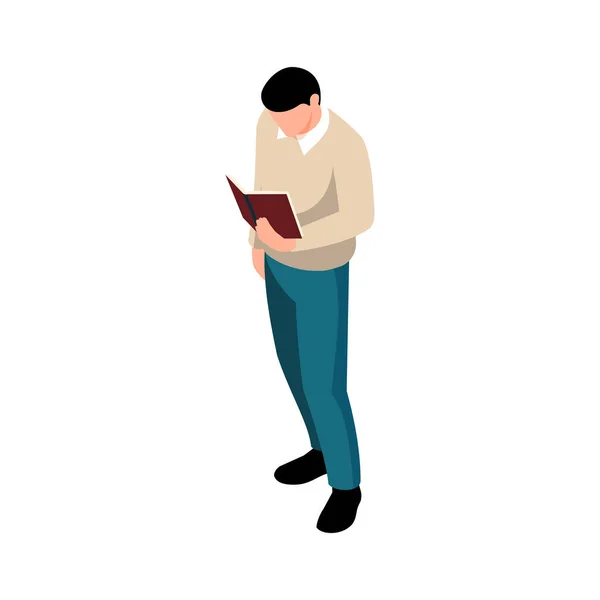 Icono de lectura hombre — Vector de stock