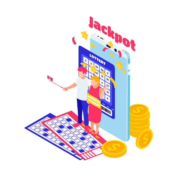 Jackpot Isometryczna ikona — Wektor stockowy