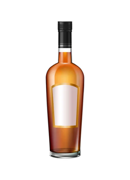 Ilustración de botella de whisky — Vector de stock