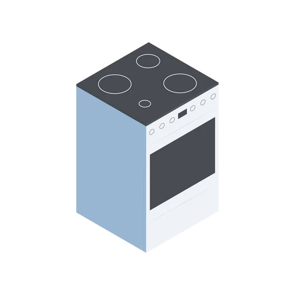 Isometrische kookplaat Isometrische pictogram — Stockvector