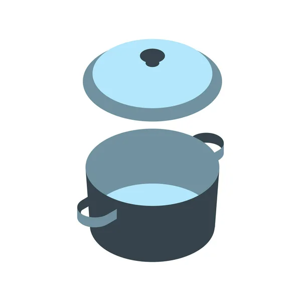 Isometric Saucepan Illustration — Stock Vector