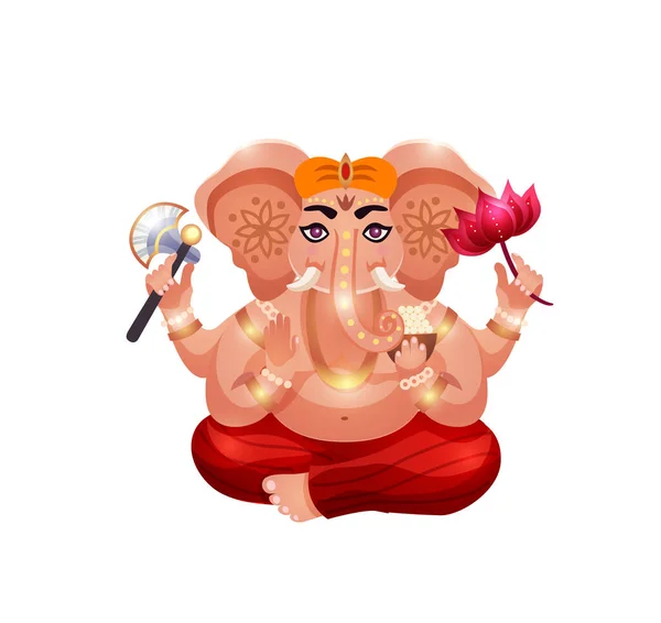 Illustration de Dieu Ganesha — Image vectorielle