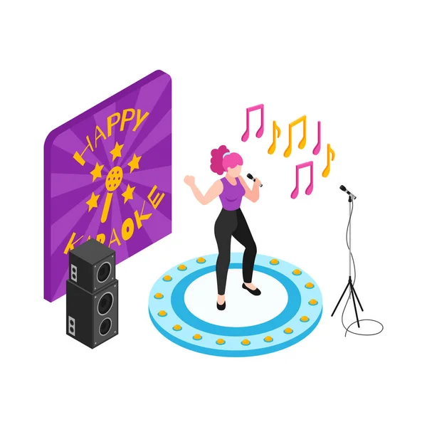 Ilustrace karaoke — Stockový vektor