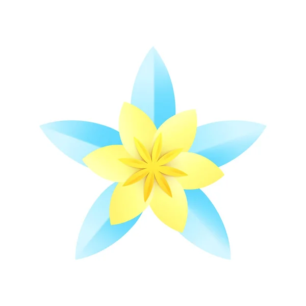 Fleur de papier réaliste — Image vectorielle