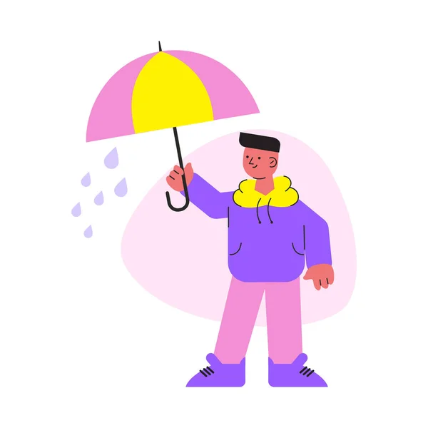 Regenachtig weer Flat Icon — Stockvector