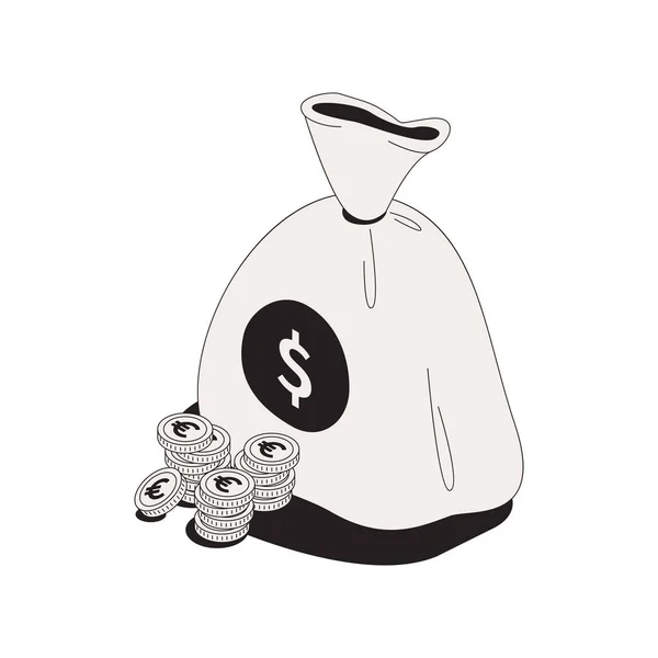 Icône d'argent sale — Image vectorielle
