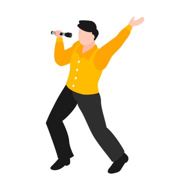 Isometric Karaoke İllüstrasyonu