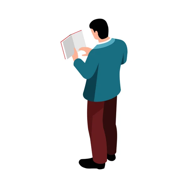 Icono de hombre de lectura — Vector de stock