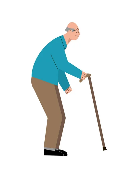 Vecchio uomo illustrazione — Vettoriale Stock
