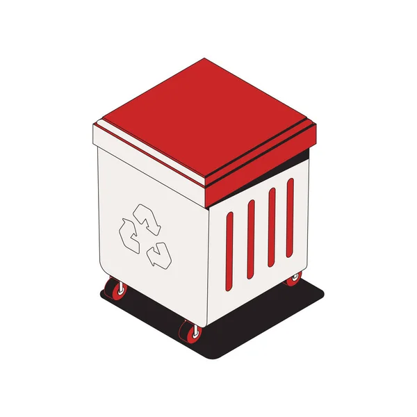 Icône conteneur poubelle — Image vectorielle