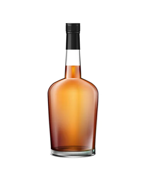 Botella de whisky realista — Vector de stock