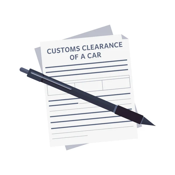 Customs Clearance Illustration — Stock Vector