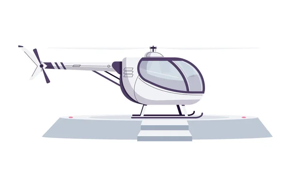 Helicóptero Ilustración plana — Vector de stock